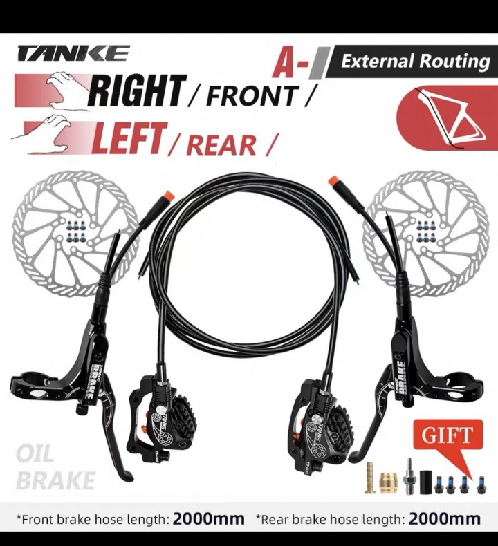 GB Escoot Tanke Hydraulic Brake 4 Piston with EBrake Sensor