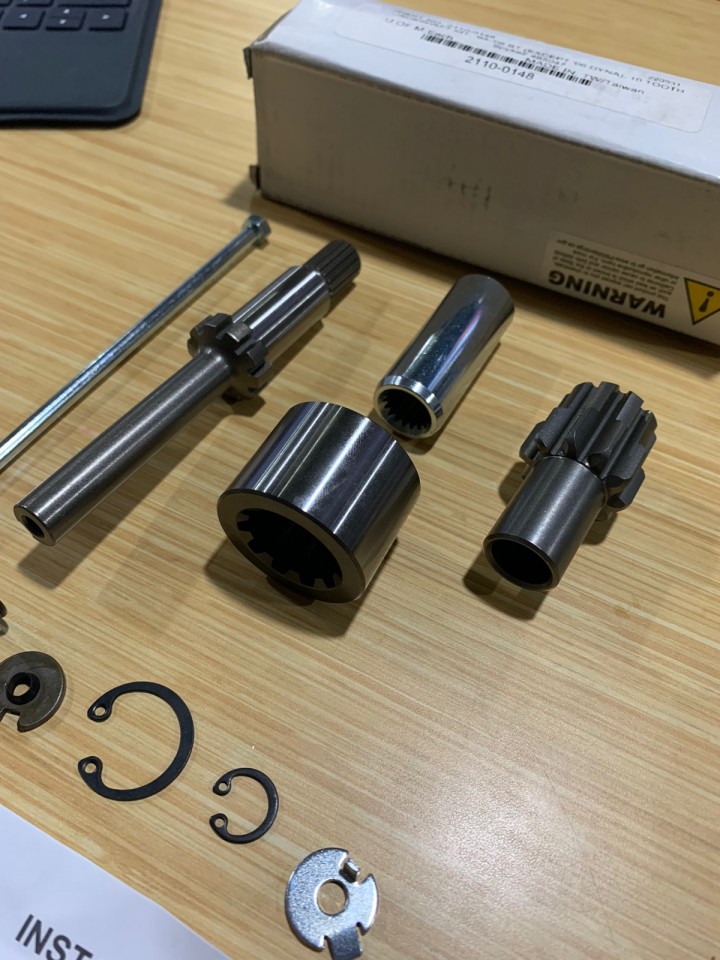 Jack 13 motor SPYKE STARTER JACKSHAFT KIT 10 TEETH FOR HARLEY DYNA 94