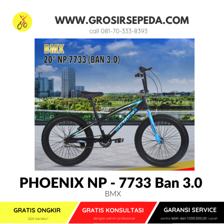 自転車本体 BMX GROSIRSEPEDA.com - SEPEDA ANAK COWOK PHOENIX BMX 20 NP - 7733 BAN 3.0