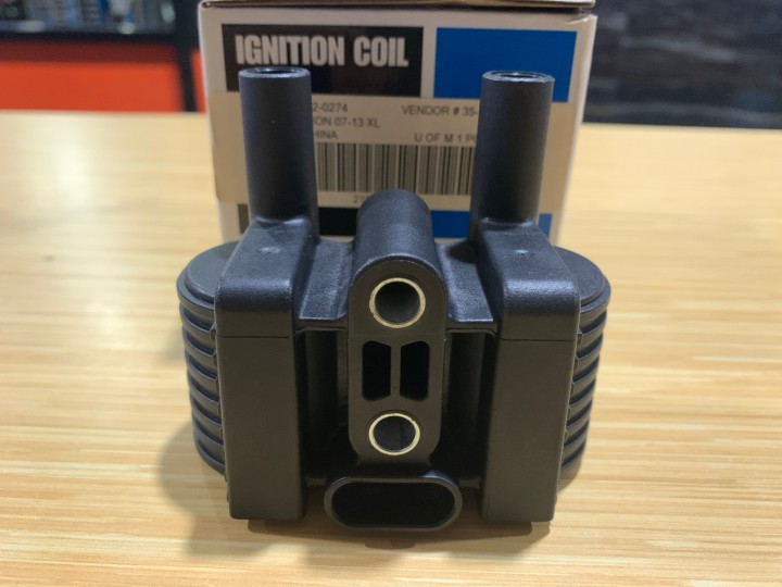 Budung Cycles DRAG SPECIALTIES BLACK SINGLE FIRE IGNITION COIL HARLEY