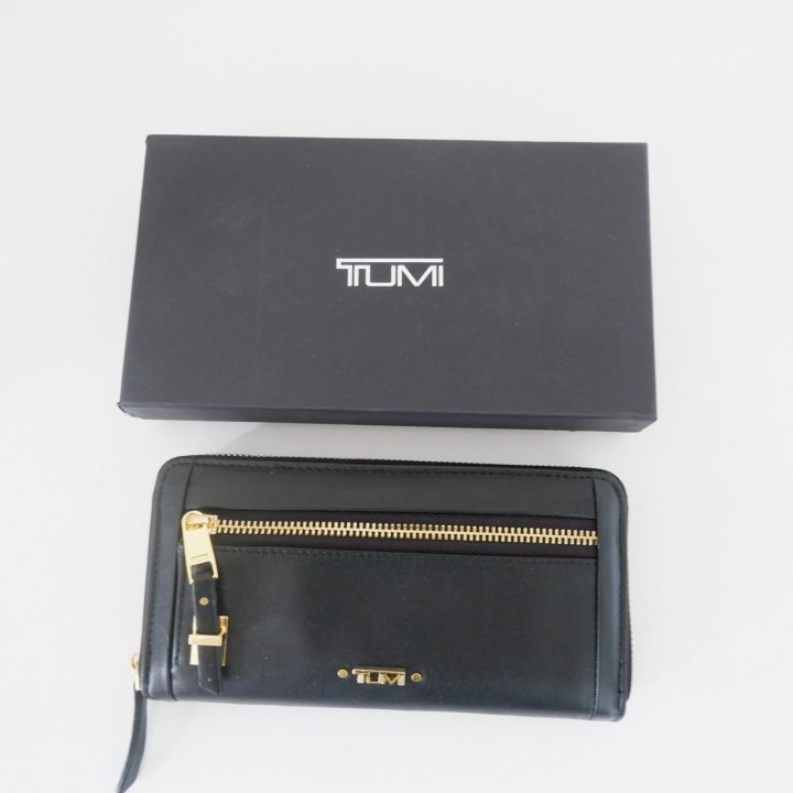 Branded Outlet TUMI VOYAGEUR LEATHER ZIP WALLET
