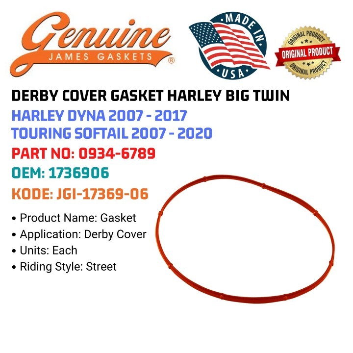 Juego De 10 Juntas Tóricas Derby Cover Para Harley Big Twin Heritage 84-99 - Embrague De Cola Suave, Nuevo
