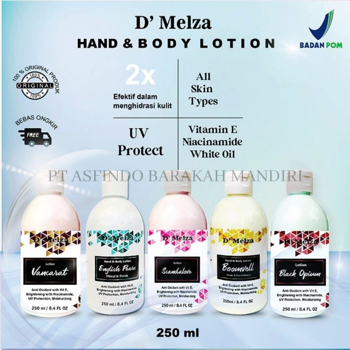 Asfindo Store D'Melza Hand & Body Lotion (BPOM)