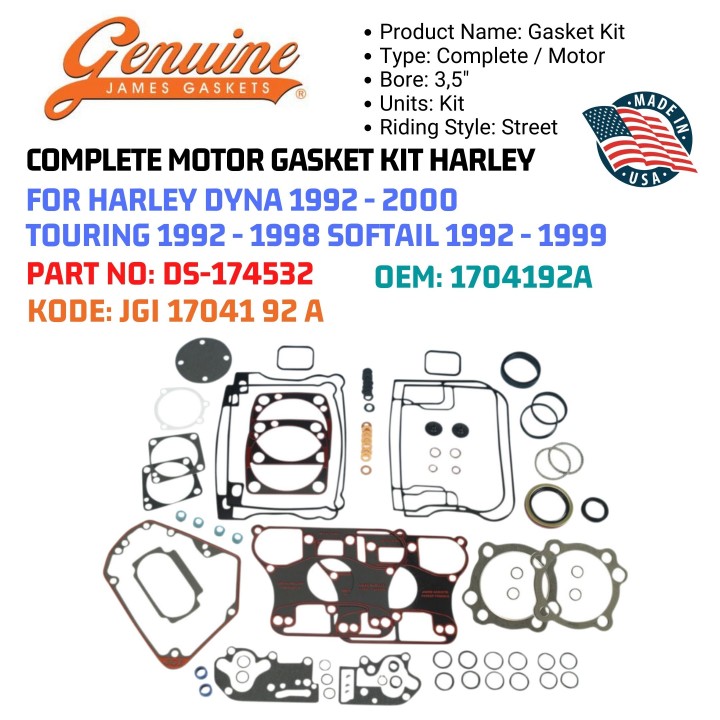 Jack 13 motor COMPLETE MOTOR GASKET SET HARLEY FOR HARLEY DYNA 1992