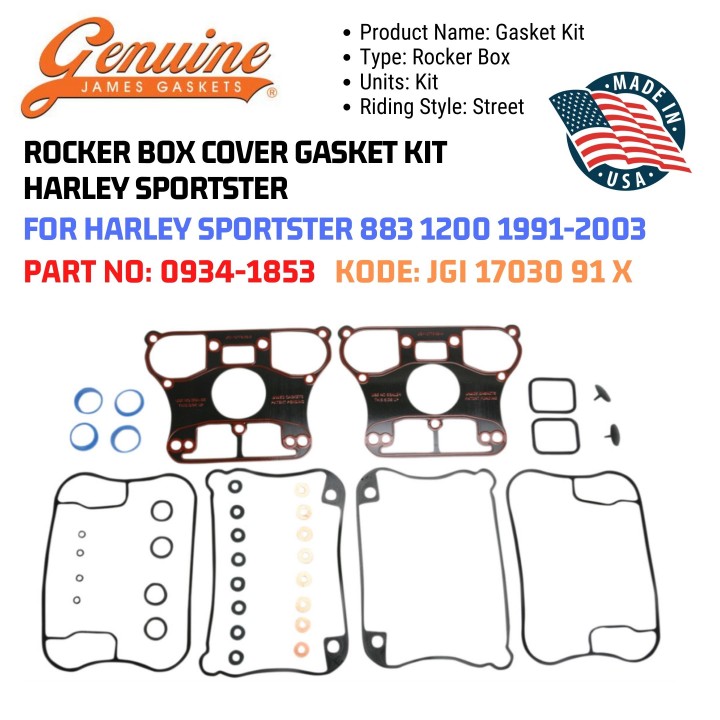 Jack 13 motor ROCKER BOX COVER GASKET KIT HARLEY SPORTSTER FOR HARLEY