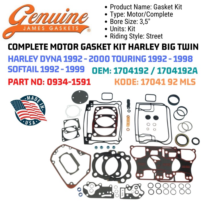 Jack 13 motor COMPLETE MOTOR GASKET KIT HARLEY BIG TWIN HARLEY DYNA