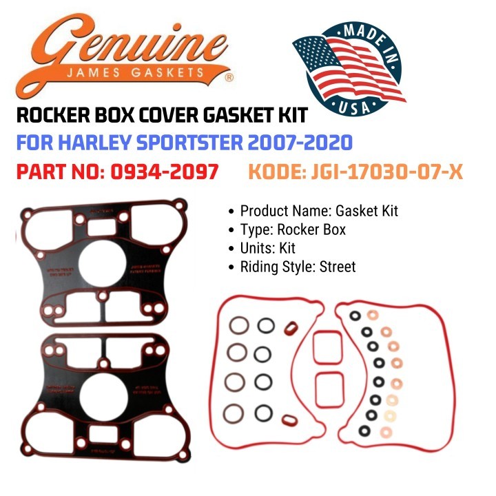 Budung Cycles ROCKER BOX COVER GASKET KIT HARLEY FOR HARLEY SPORTSTER