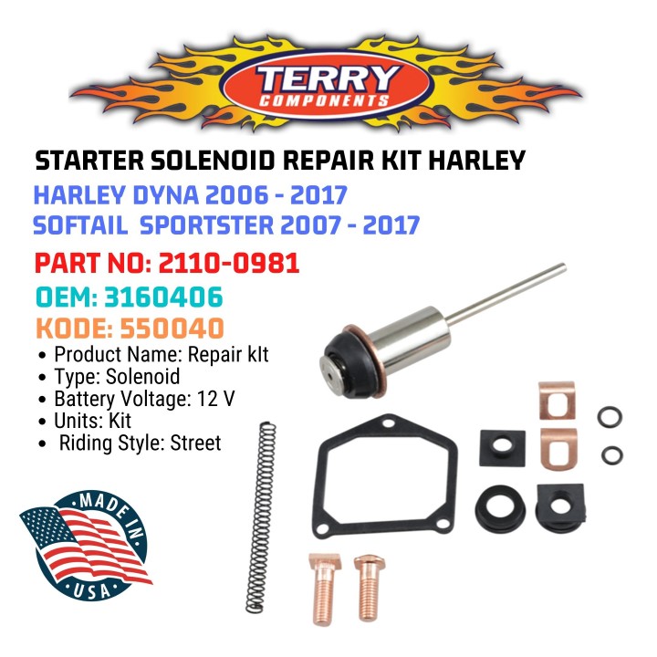 Jack 13 motor STARTER SOLENOID REPAIR KIT HARLEY FOR HARLEY DYNA 2006