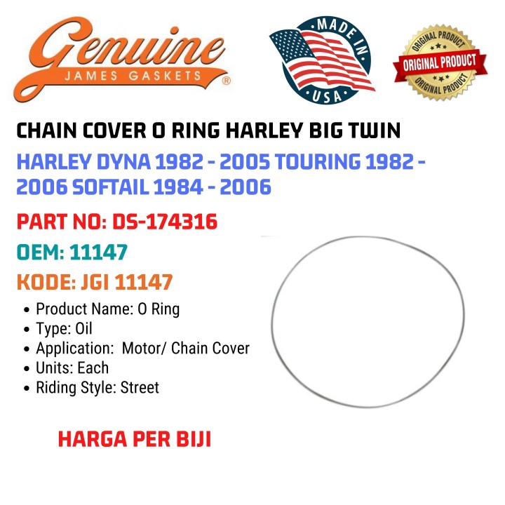 Jack 13 motor CHAIN HOUSING COVER O RING HARLEY BIG TWIN HARLEY DYNA