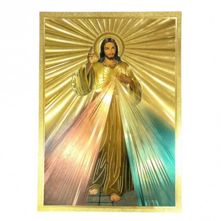 www.yeraya.com - Poster Hologram Yesus Maria Keluarga Kudus Perjamuan Kudus