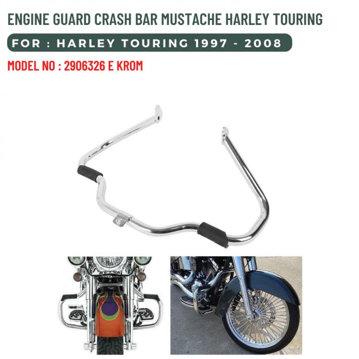 Budung Cycles ENGINE GUARD CRASH BAR MUSTACHE HARLEY TOURING 1997