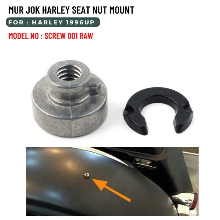 Budung Cycles MUR JOK HARLEY SEAT NUT MOUNT FOR HARLEY 1996 UP SCREW