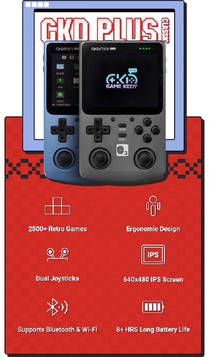 Tokuniku Game Kiddy GKD MINI PLUS Classic 256GB Retro Game with