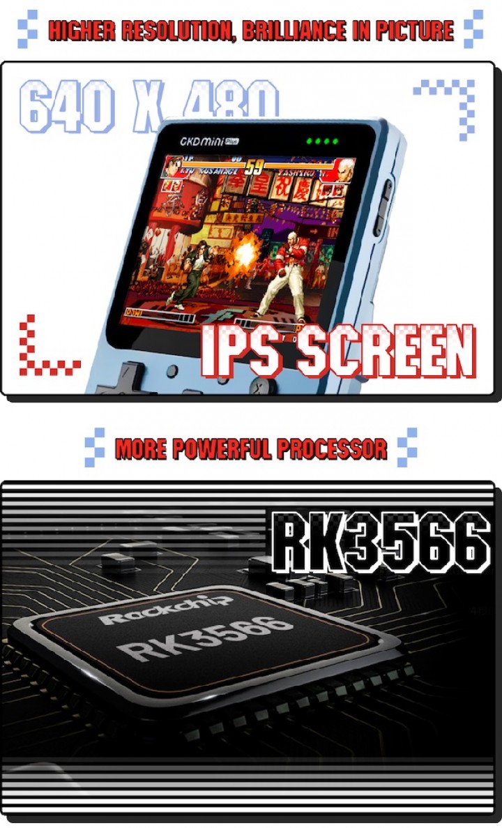 Tokuniku Game Kiddy GKD MINI PLUS Classic 256GB Retro Game with