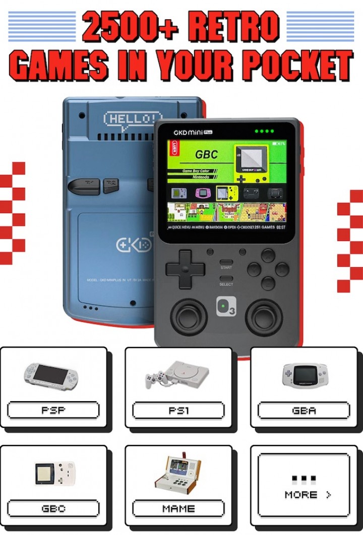 Tokuniku Game Kiddy GKD MINI PLUS Classic 256GB Retro Game with