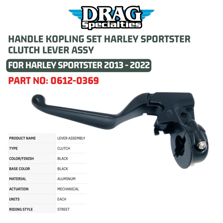 Jack 13 motor HANDLE KOPLING SET HARLEY SPORTSTER CLUTCH LEVER ASSY