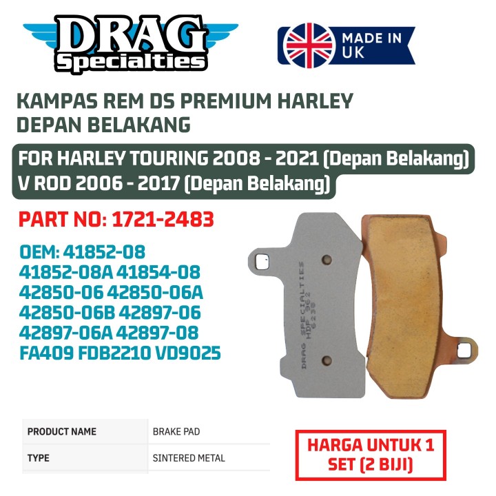 Harley Davidson Brake Pads Sintered Brake Pads For Harley Davidson