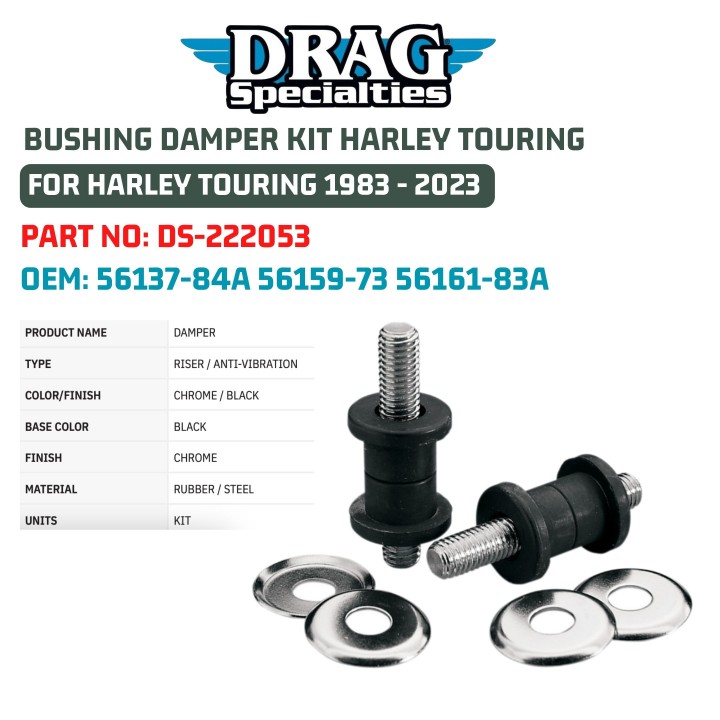 7NAGA - BUSHING DAMPER KIT HARLEY TOURING FOR HARLEY TOURING 1983 ...