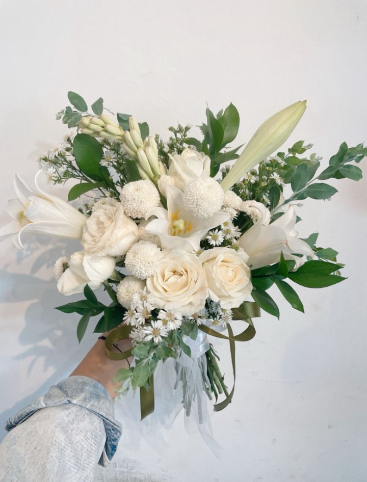 White Green Wedding