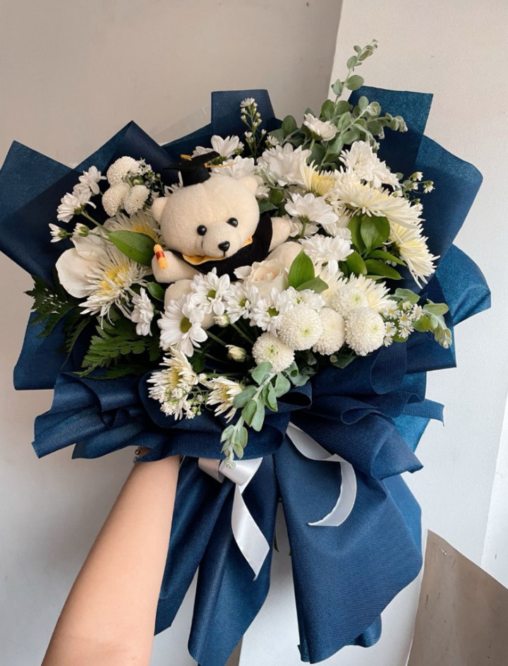 Navy Bear Flower