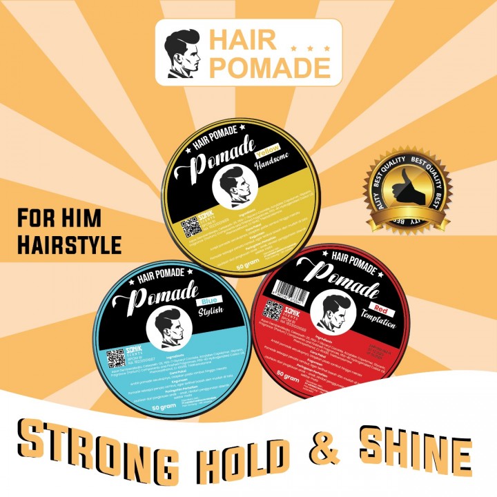 Asfindo Store Hair Pomade Strong Hold And Shine Water Base