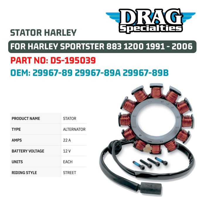 Budung Cycles STATOR HARLEY FOR HARLEY SPORTSER 883 1200 1991 2006