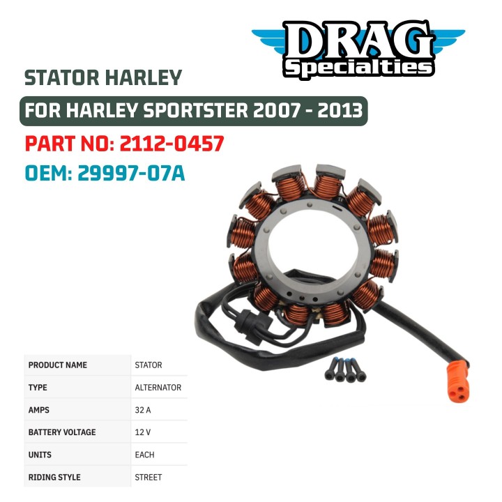 Jack 13 motor STATOR HARLEY FOR HARLEY SPORTSER 2007 2013 21120457
