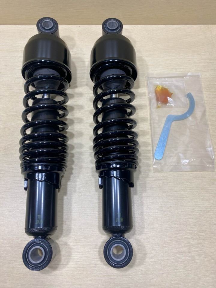 13-Inch Chrome Rear Shock Absorbers Pair For Harley Touring Road King Electra Glide