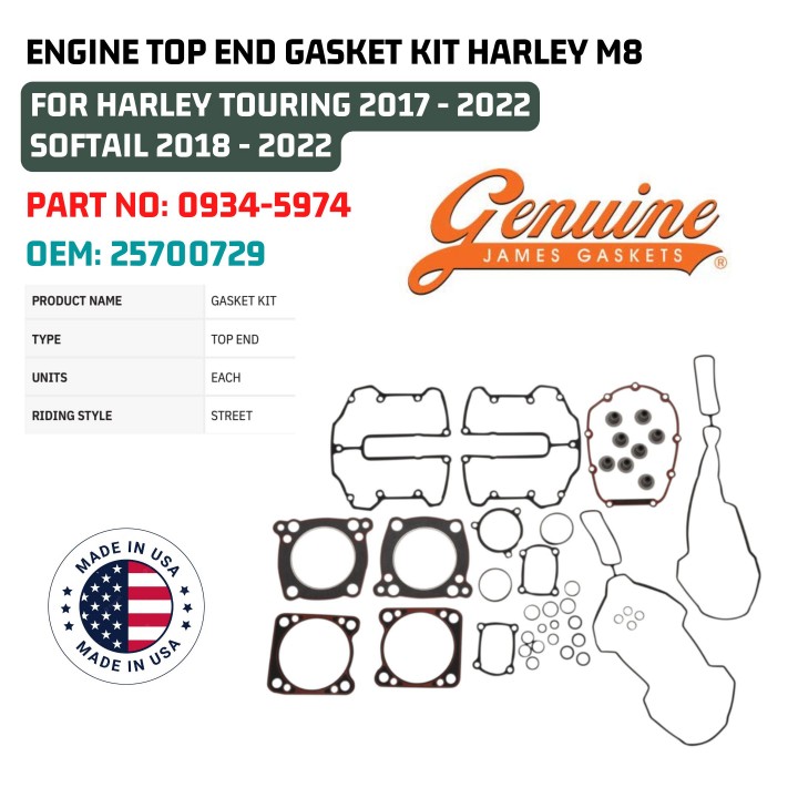 Tour Pak Rubber Lid Gasket Seal For Harley-Davidson 2014-2022 – OEM #53000090 Compatible (Black)