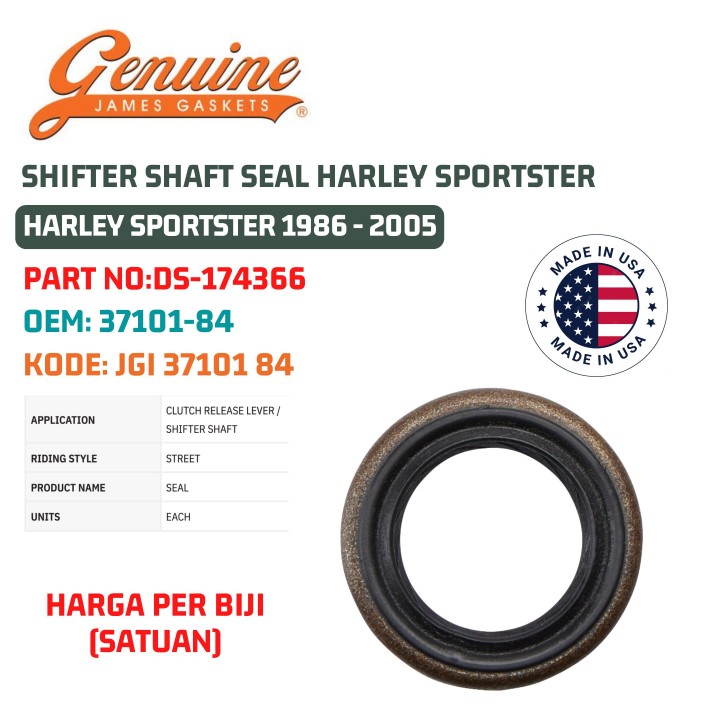 Budung Cycles - SHIFTER SHAFT SEAL HARLEY SPORTSTER FOR HARLEY