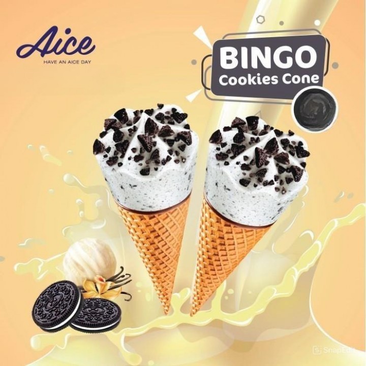 AICE BINGO COOKIES CONE 100 ML