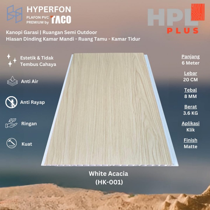 Hpl Pvc HPL Plus - Hyperfon Plafon PVC by TACO - 5950mm