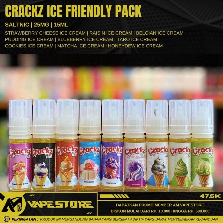 AM VAPESTORE - Crackz Ice Friendly Pack Saltnic 25mg 15ml