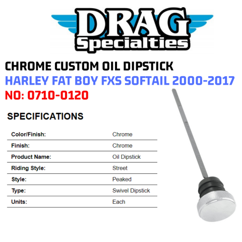 Drag Specialties Transmission Oil Fill Plug Dipstick Harley-Davidson 07-17 BT
