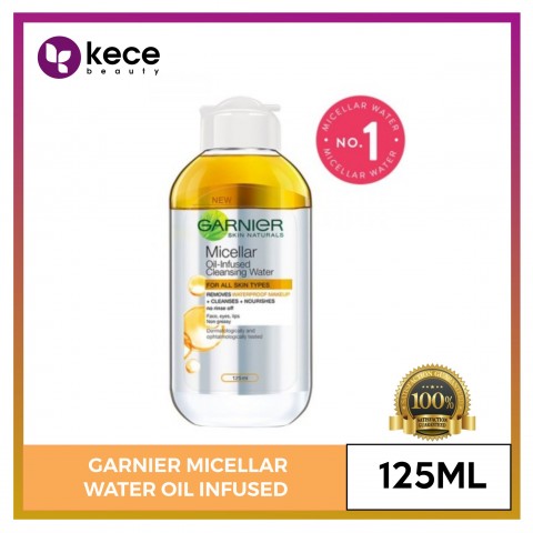 3 X 125ml GARNIER Micellar Argan Oil Infused Water Biphase  (6902395661139)