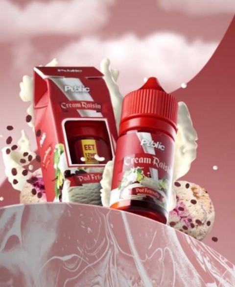 PUBLIC CREAM RAISIN V1 PODS FRIENDLY 12MG 30ML - Vapekanbaru : Vape Store Pekanbaru 