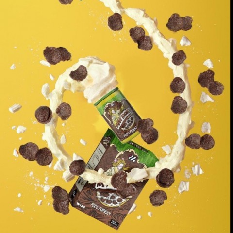 HAPPI KRUNCH  CHOCOLATE MILK 60ML BY WISE JUICE X AFIF FARISAN E-LIQUID VAPORIZER