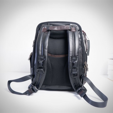 TUMI ALPHA BRAVO PARRISH LEATHER BACKPACK