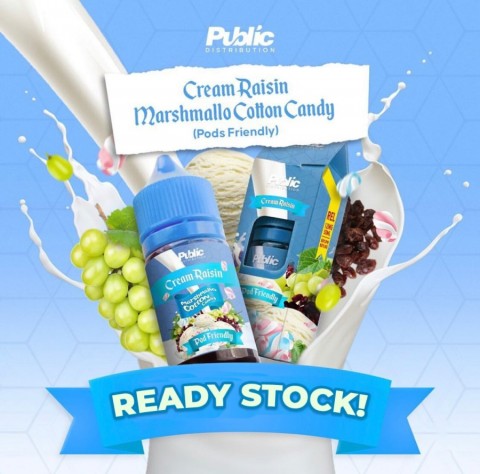PUBLIC CREAM RAISIN V3 MARSHMALLOW PODS FRIENDLY 12MG 30ML - Vapekanbaru : Vape Store Pekanbaru 