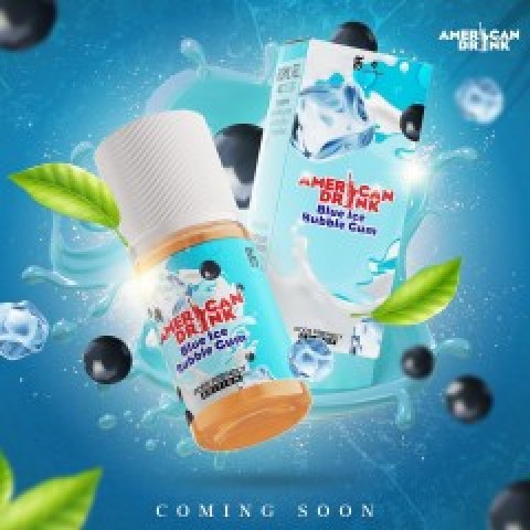 American Drink Blue Ice Bubblegum Pods Friendly 30ml 14mg - Vapekanbaru : Vape Store Pekanbaru 