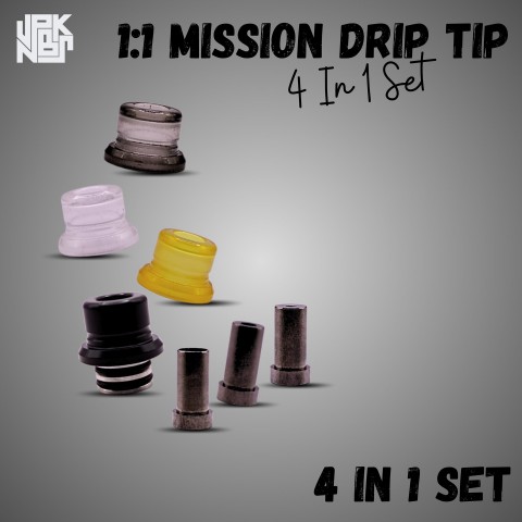 1:1 Mission drip tip 4in1 set - Vapekanbaru : Vape Store Pekanbaru 
