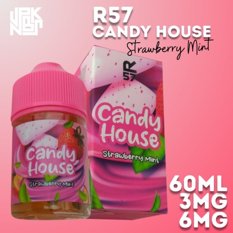 HERO57 CANDY HOUSE V2 STRAWBERRY MINT 60ML - Vapekanbaru : Vape Store Pekanbaru 
