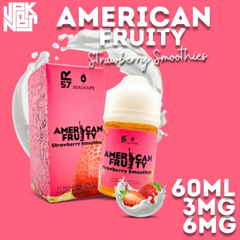 American Fruity Strawberry Smoothies 60ML - Vapekanbaru : Vape Store Pekanbaru 