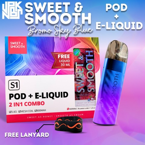SWEET & SMOOTH S1 (POD KIT 800mAh + E-LIQUID) - Vapekanbaru : Vape Store Pekanbaru 