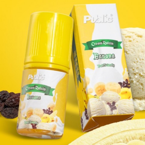 PUBLIC CREAM RAISIN V4 BANANA PODS FRIENDLY 12MG 30ML - Vapekanbaru : Vape Store Pekanbaru 