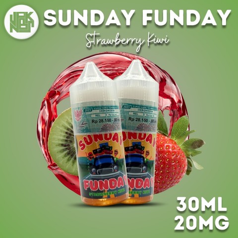 Sunday Funday Strawberry Kiwi 20Mg 30Ml - Vapekanbaru : Vape Store Pekanbaru 