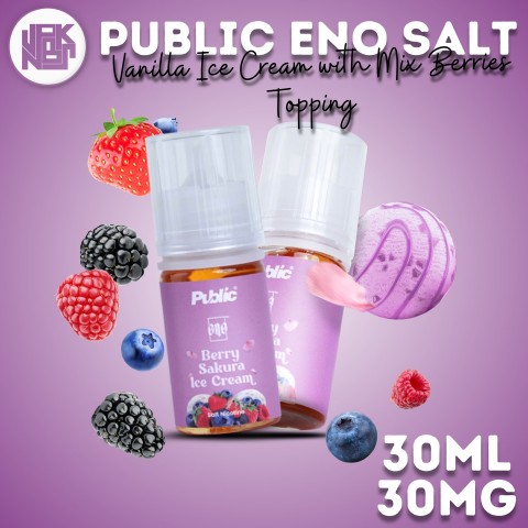 Public Eno Berry Sakura Ice Cream Salt 30MG 30ML - Vapekanbaru : Vape Store Pekanbaru 