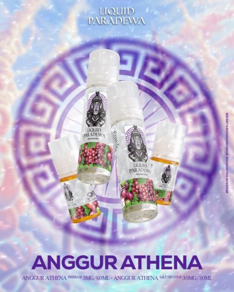 LIQUID PARADEWA ANGGUR ATHENA 60ML 3MG BY R CRAFT E-LIQUID VAPORIZER