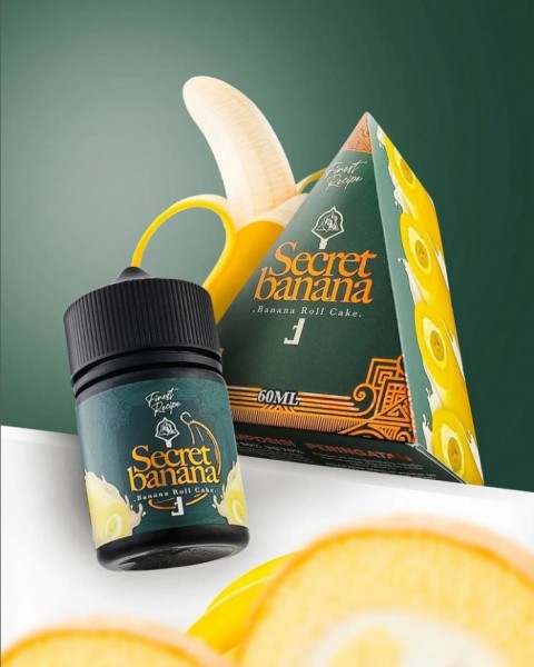 SECRET BANANA ROLL CAKE 60ML BY JVAPE INDONESIA X TRILOGY BREWERY E-LIQUID