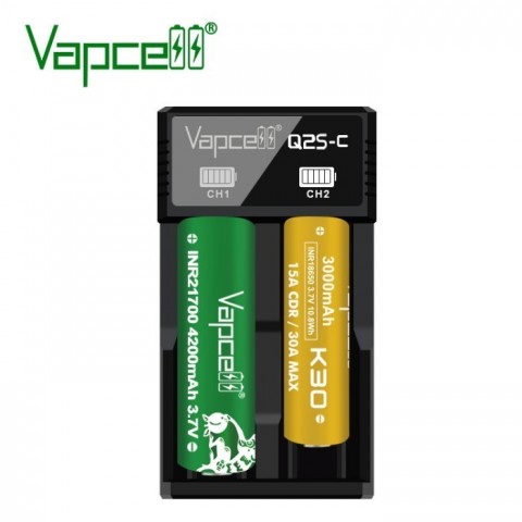 VAPCELL Q2S C 2 SLOT CHARGER AUTHENTIC BY VAPCELL